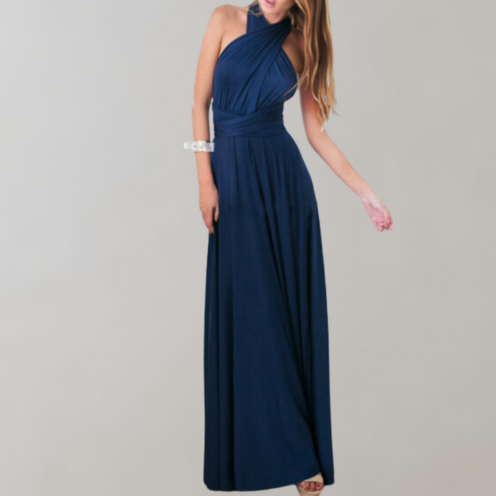 Drune - Schick Maxikleid | Cocktail Kleid Taillengurtel