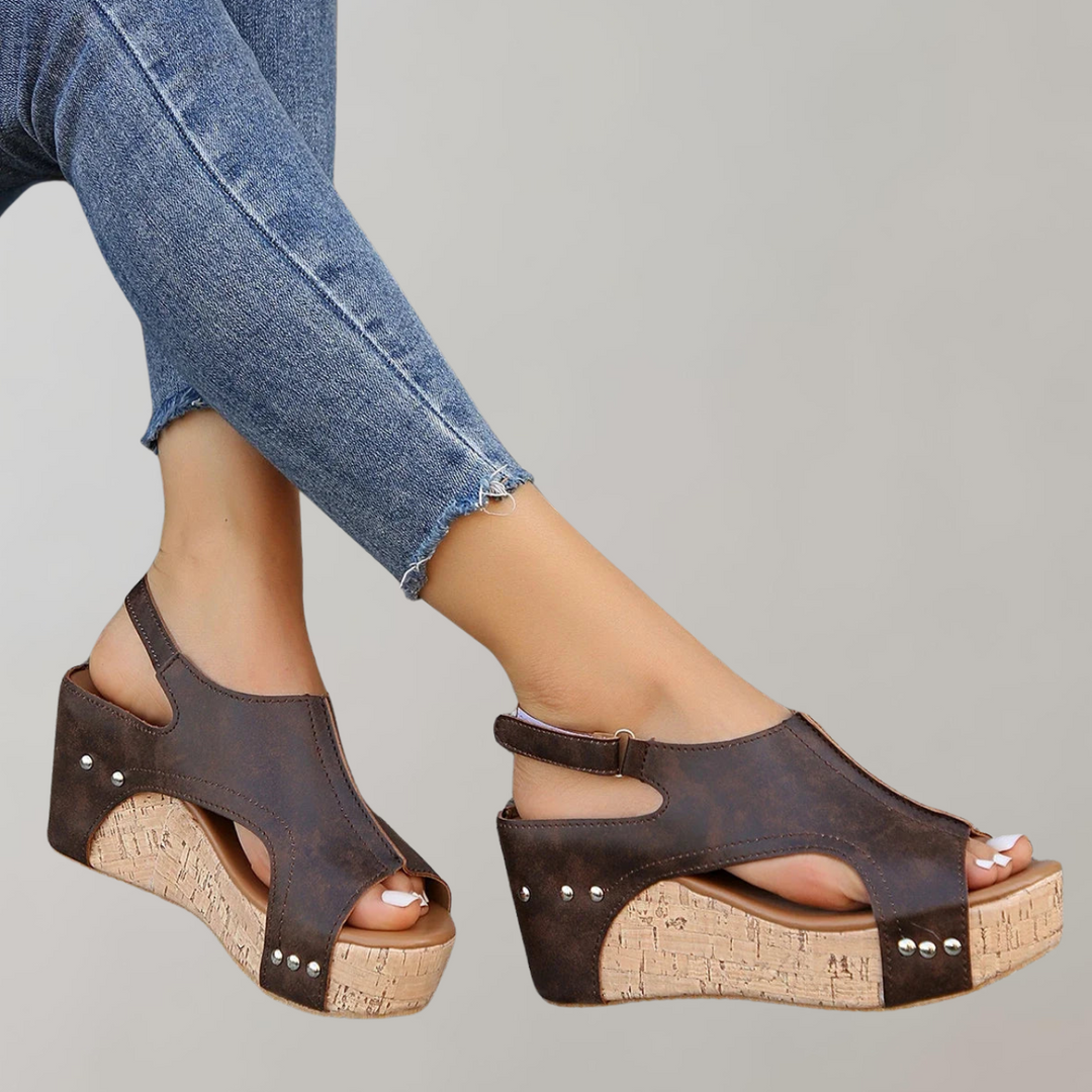 Drune - Orthopädische Sandalen mit hohen Absätzen | Sandalen damen bequem