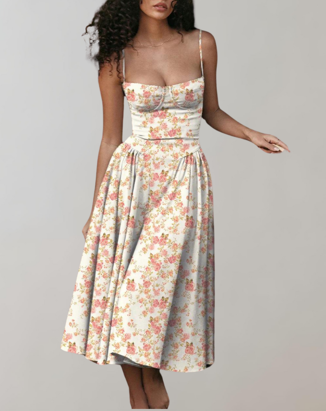 Drune - Schick Cocktail Kleid | Zeitlos Abendkleid Mit tiefem Hals