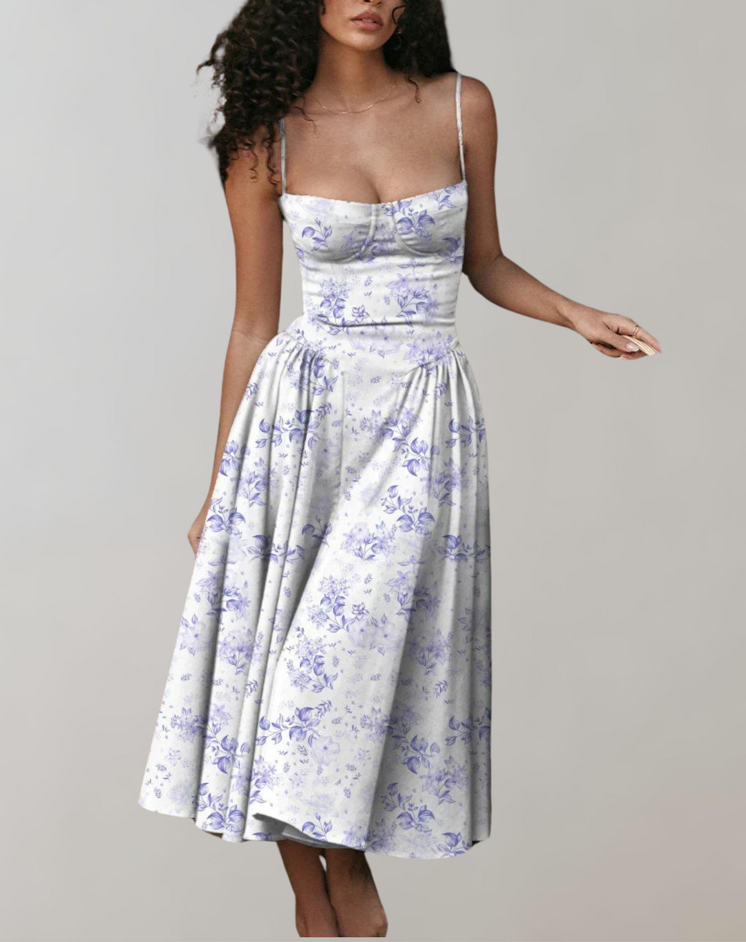 Drune - Schick Cocktail Kleid | Zeitlos Abendkleid Mit tiefem Hals