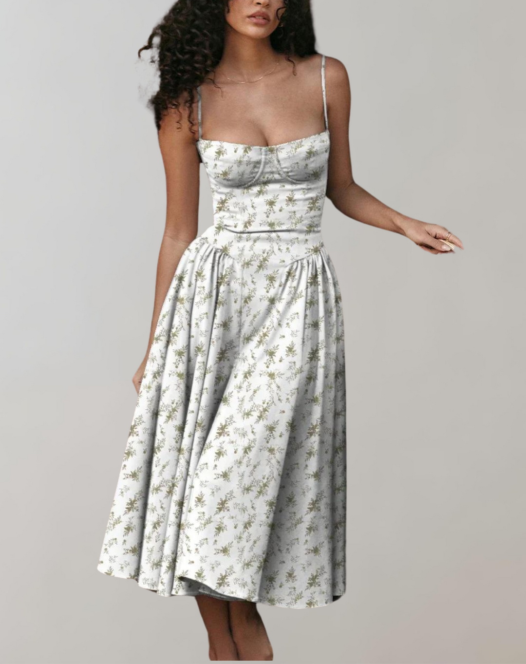 Drune - Schick Cocktail Kleid | Zeitlos Abendkleid Mit tiefem Hals