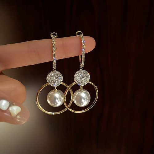Drune | Luxe Ohrringe Mit Zuchtperle Und Zirkonia Silber