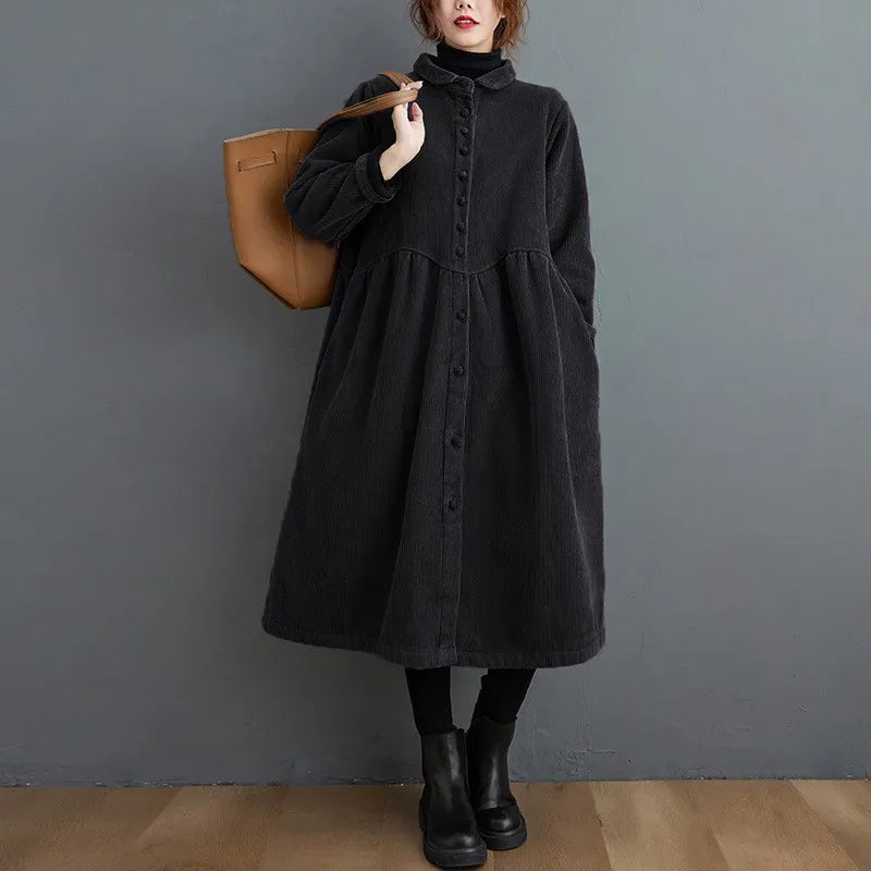 Drune | Corduroy Mantel für Frauen - Tailliertes Design