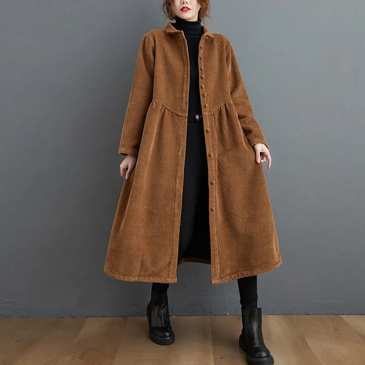 Drune | Corduroy Mantel für Frauen - Tailliertes Design