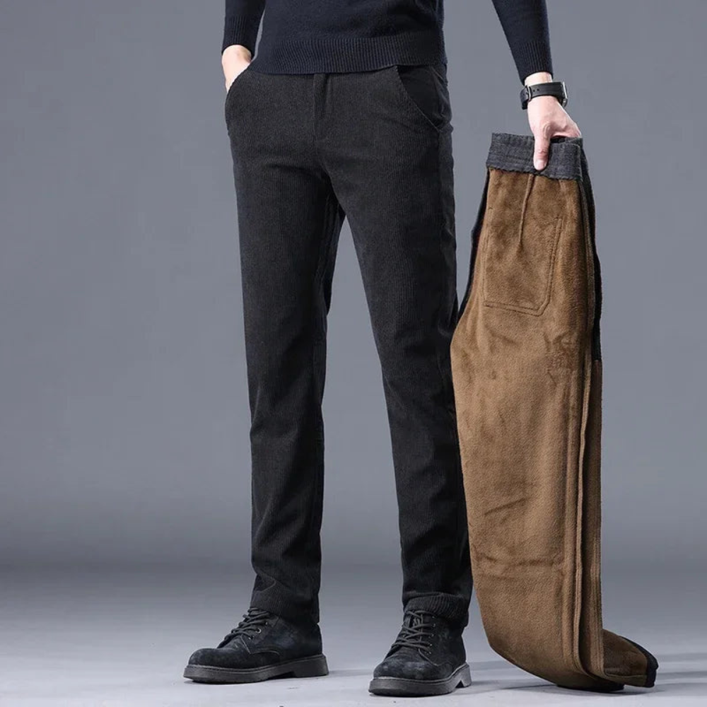 Drune | Baumwollcord-Hosen für Herren, gefüttert mit Fleece - Winter