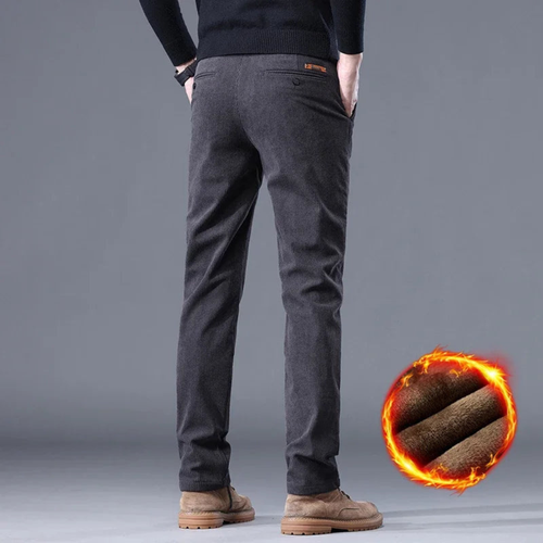 Drune | Baumwollcord-Hosen für Herren, gefüttert mit Fleece - Winter