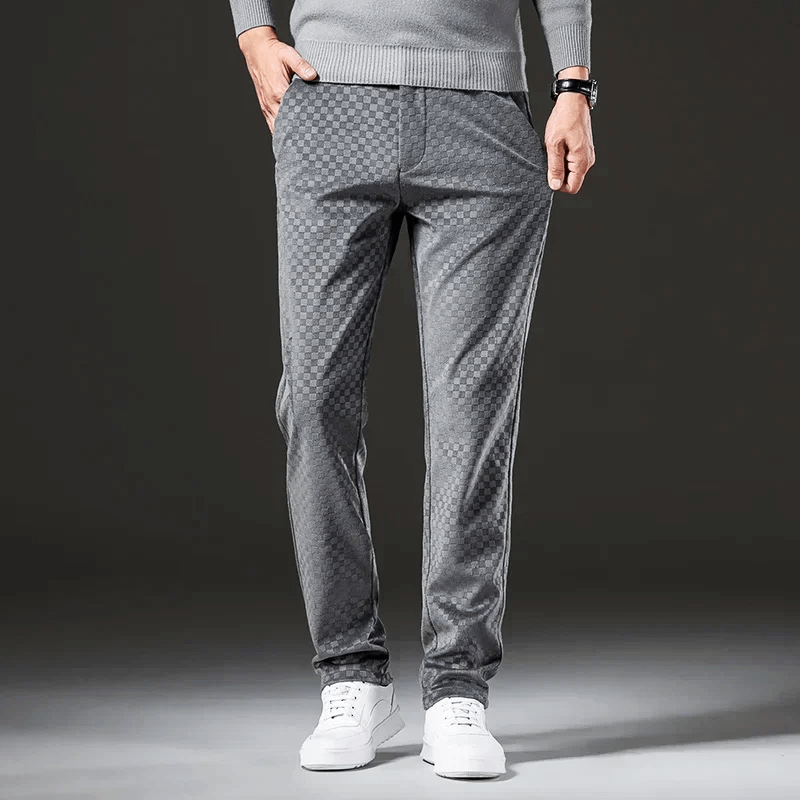 Drune | Corduroy-Hose für Herren - Hohe Taille, Kariert
