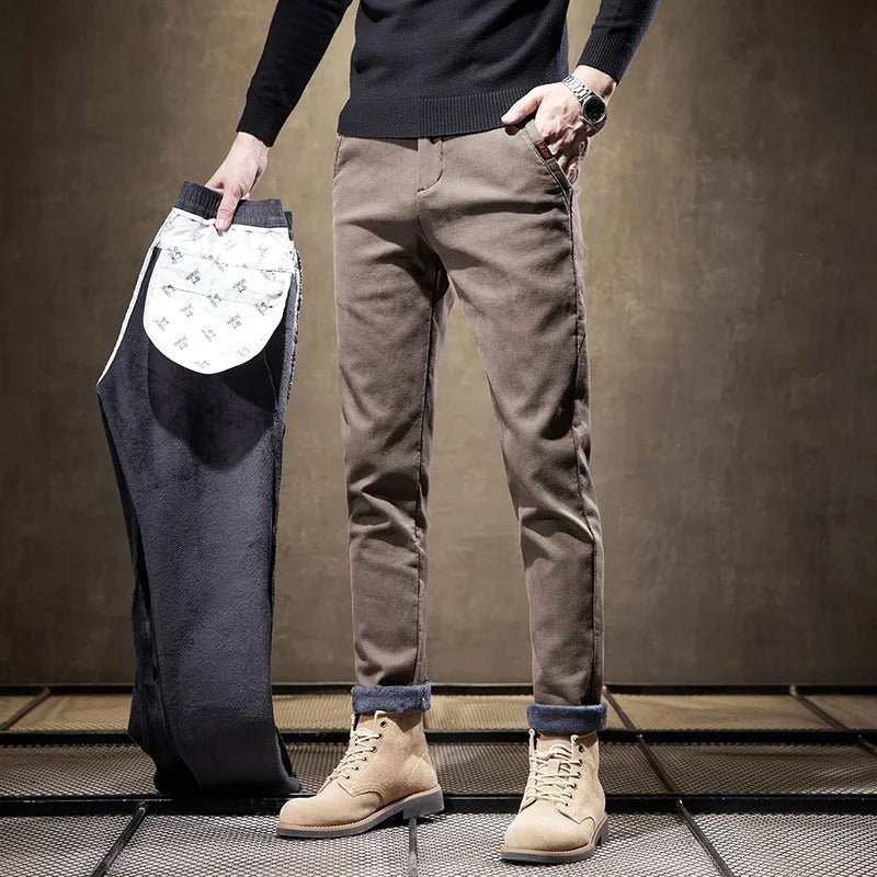 Drune | Cordhosen für Herren - Slim Fit, fleecegefüttert