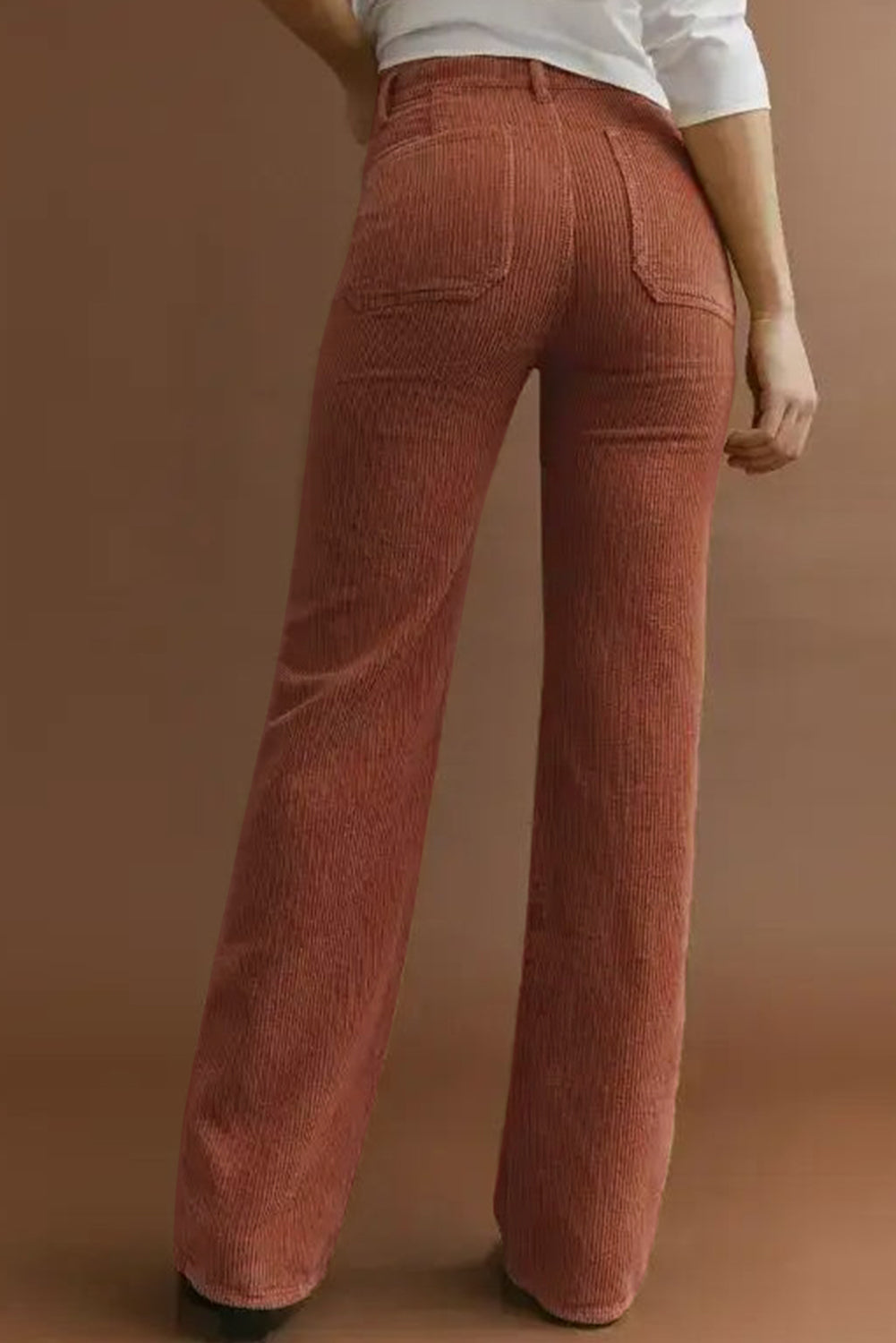 Drune | Corduroy-Hose für Frauen - Hohe Taille, Lässiger Schnitt