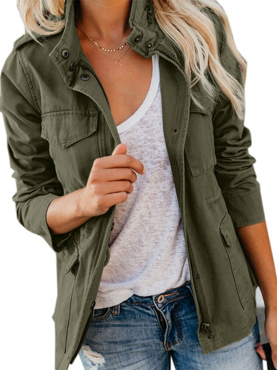 Drune | Baumwollmischung Jacke für Frauen - Reguläre Passform