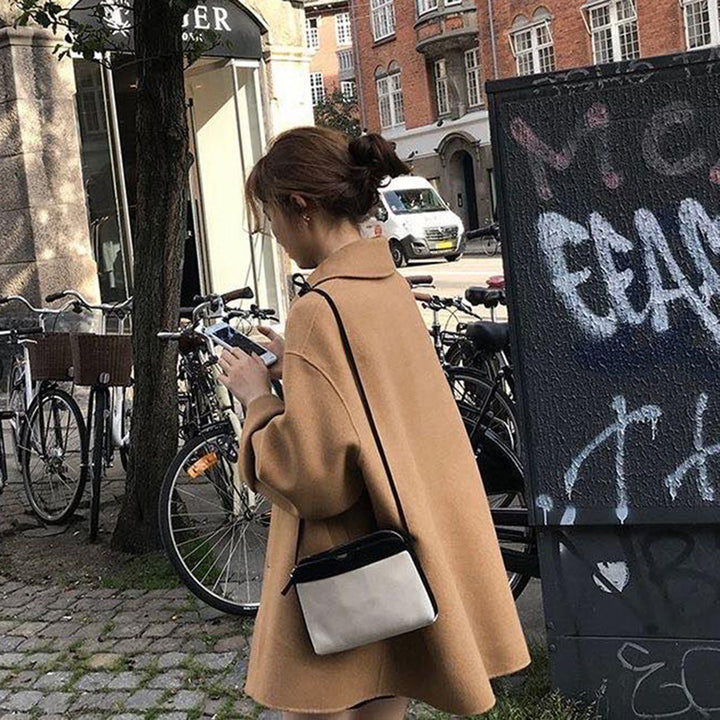 Drune | Midikleid Damenmantel mit Knopfverschluss - Lockere Passform, Nicht dehnbar, Winter-Essential