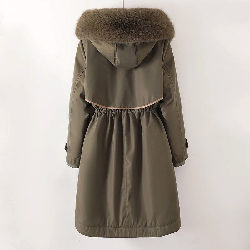 Drune | Damen Gemütliche Stepp-Hoodie-Winterjacke