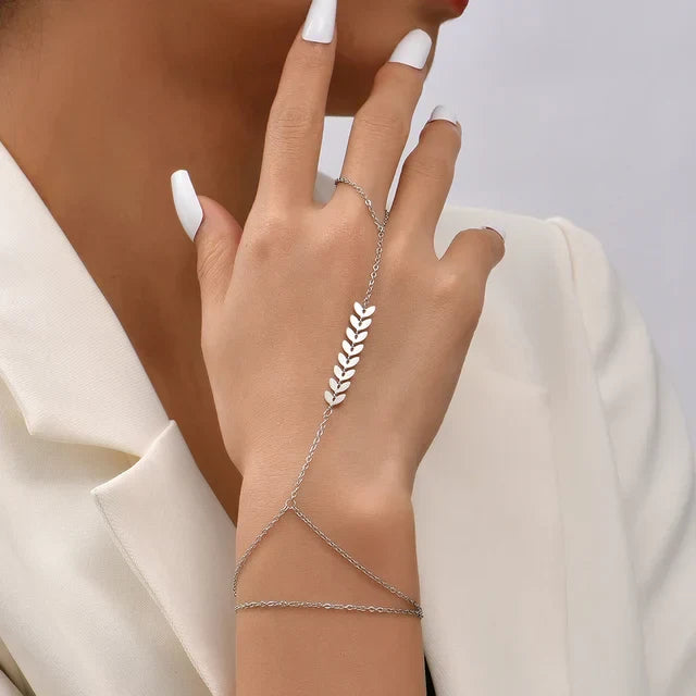 Drune | Kreative Kleine Kettenarmband Fingerringe