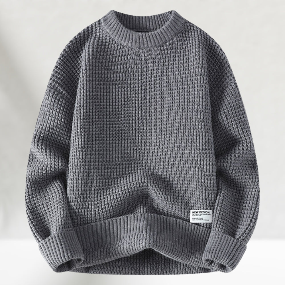Drune | Rundhalsausschnitt Strickpullover für Männer - Regelmäßige Länge