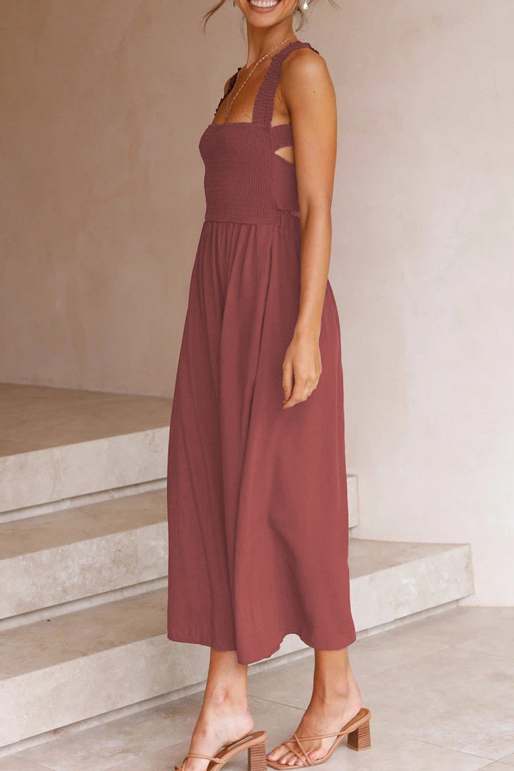 Drune | Crisscross Tie-Back Midi Kleid
