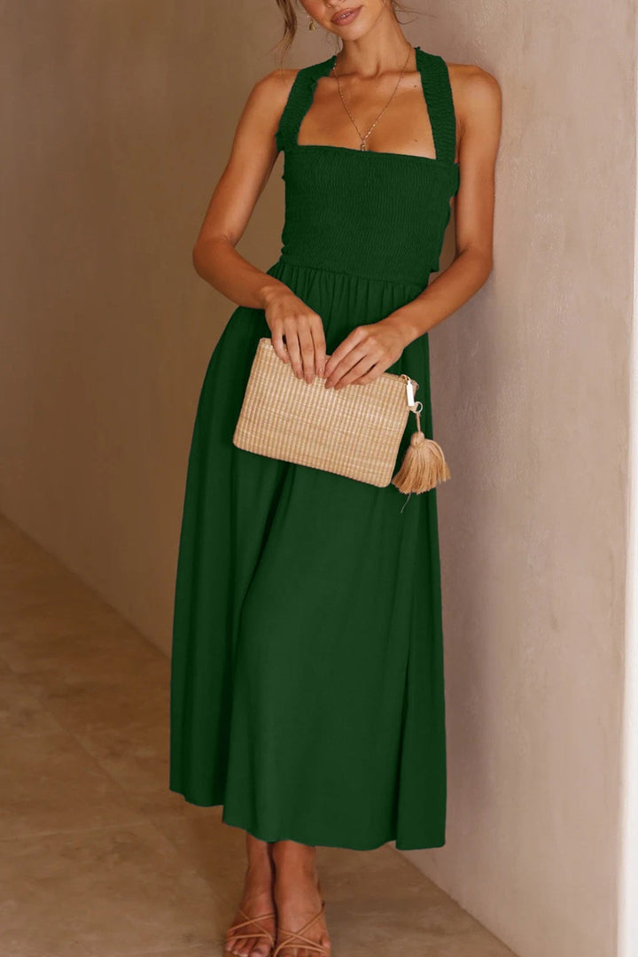 Drune | Crisscross Tie-Back Midi Kleid