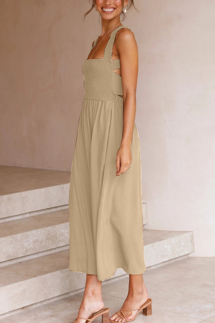 Drune | Crisscross Tie-Back Midi Kleid