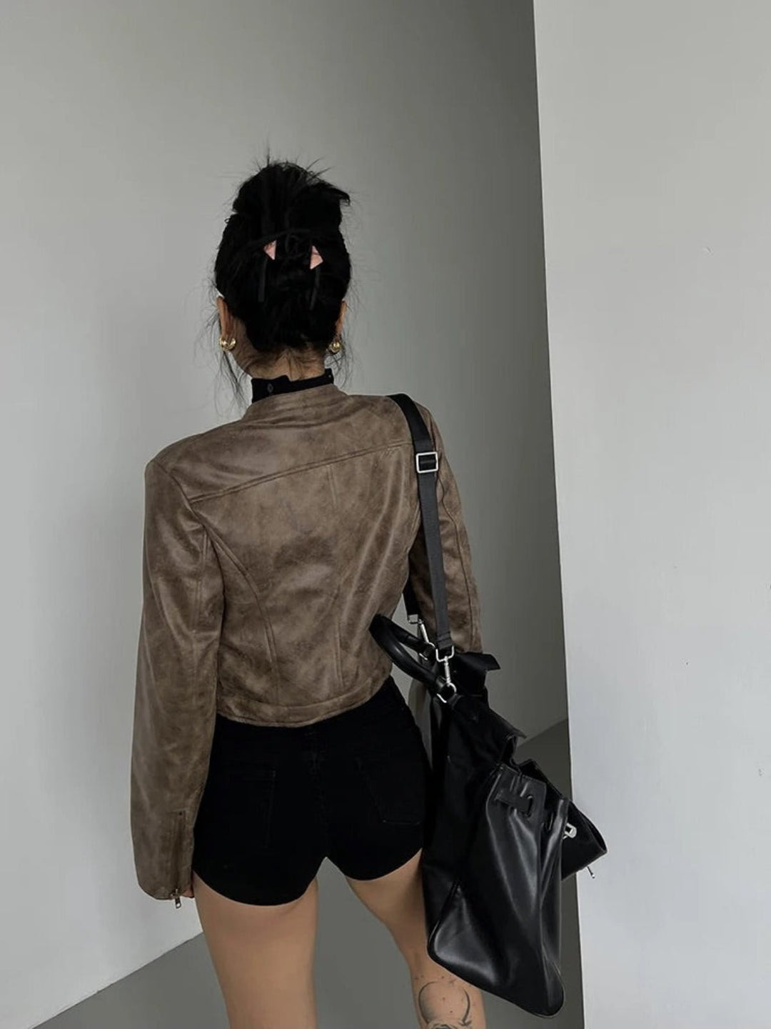 Drune | Gekürzte Lederjacke