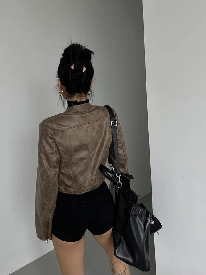 Drune | Gekürzte Lederjacke