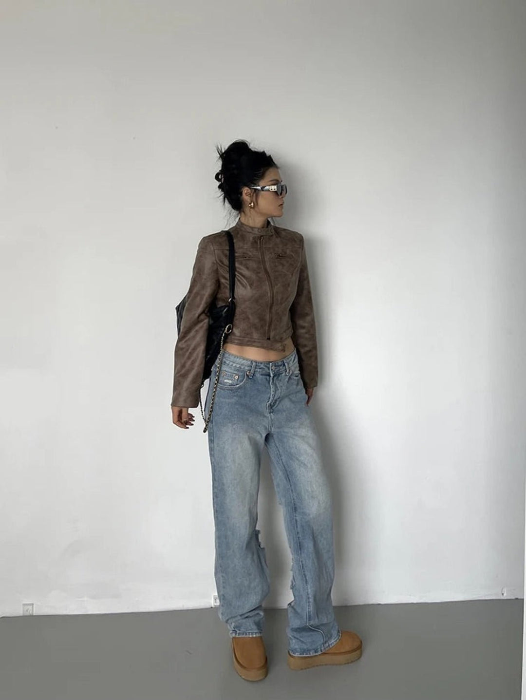 Drune | Gekürzte Lederjacke
