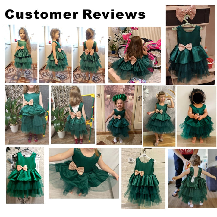 Drune | Mädchenkleid für Babys Große Schleife Taufkleid Festkleider