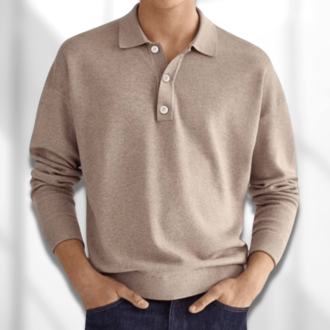 Drune | Langärmeliger Poloshirt Für Herren