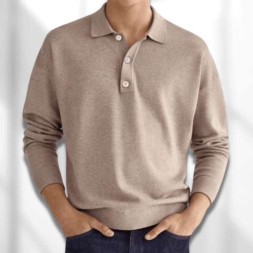 Drune | Langärmeliger Poloshirt Für Herren