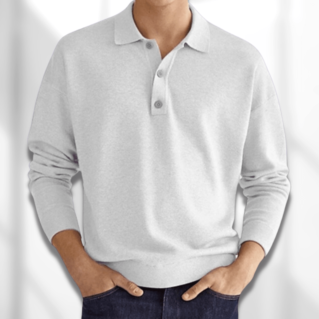 Drune | Langärmeliger Poloshirt Für Herren