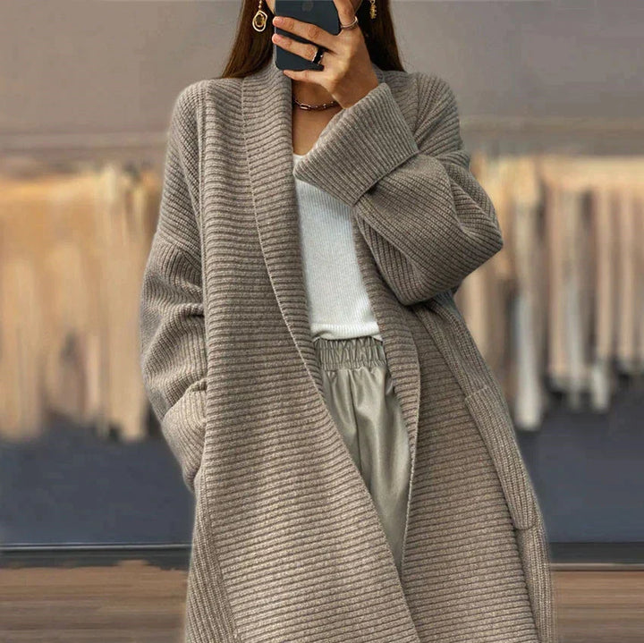 Drune | Unifarbener dicker Cardigan
