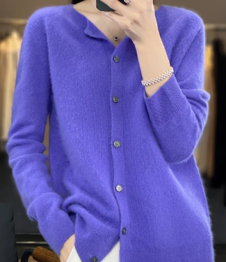 Drune | Strickjacke mit O Ausschnitt Damenpullover