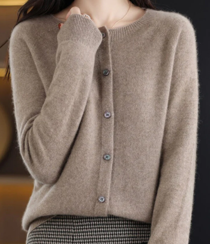 Drune | Strickjacke mit O Ausschnitt Damenpullover