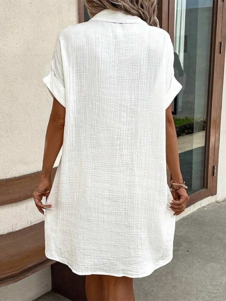 Drune | Schick Casual Stil Leinenkleid