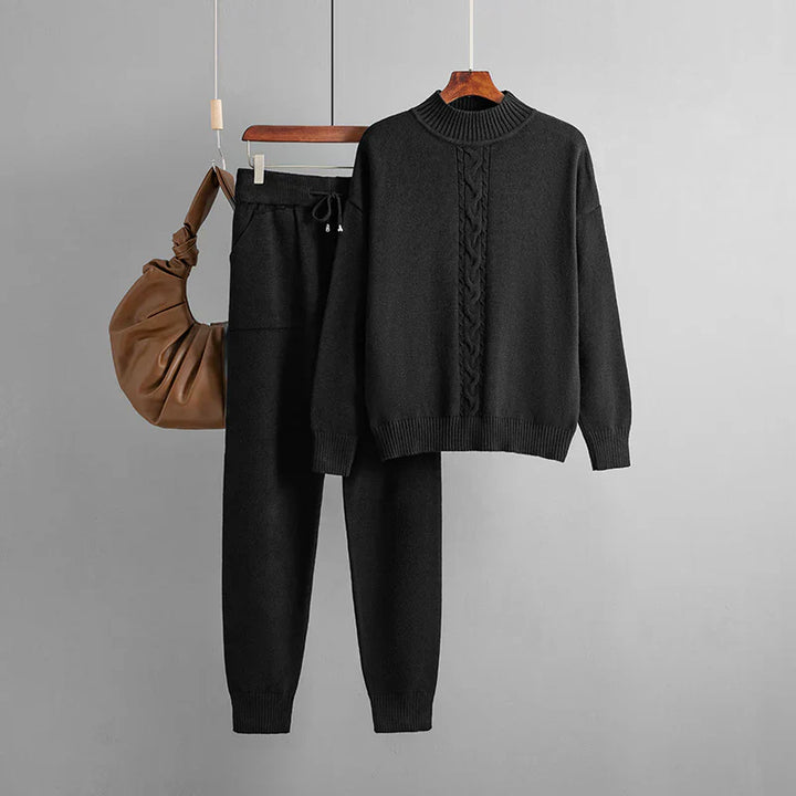 Drune | Winter Satz Aus Strickoberteil und Hose mit Halbem Rollkragen