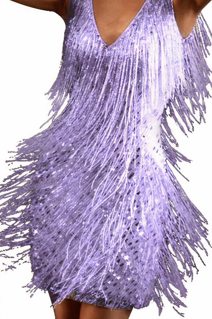 Drune | Iriserende Quasten Kleid