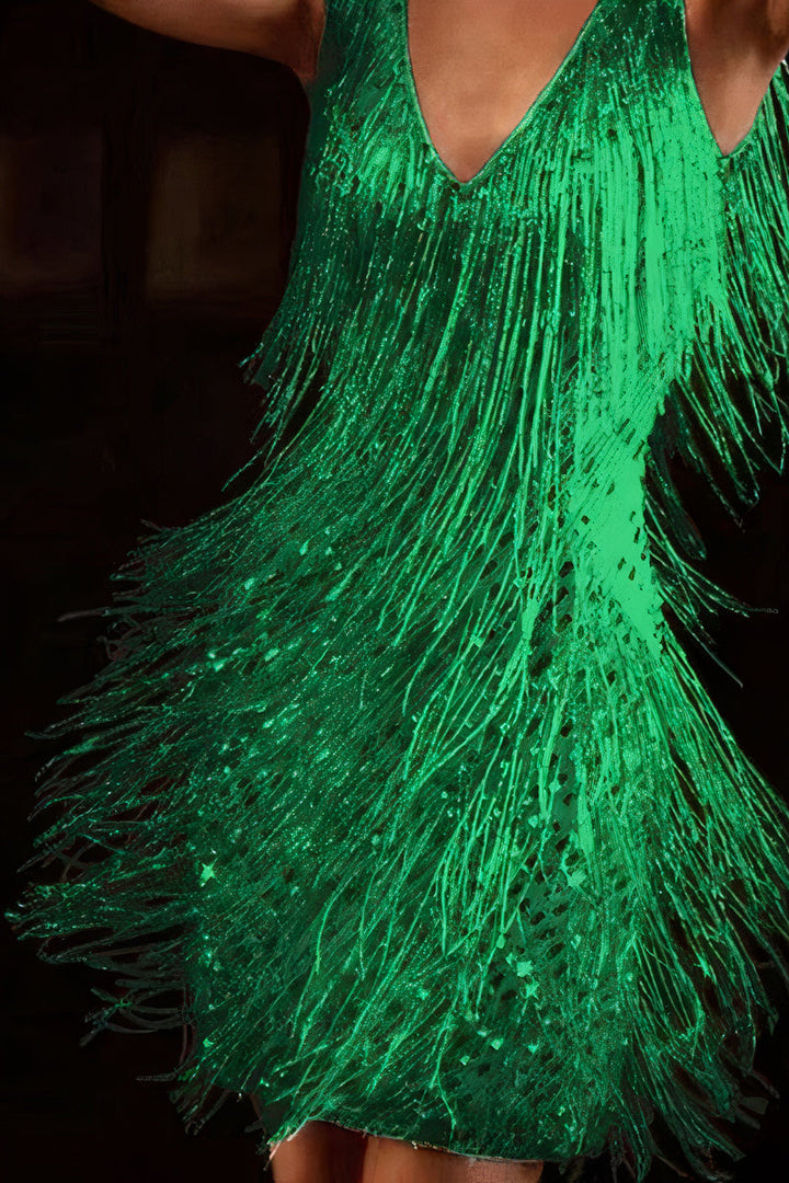 Drune | Iriserende Quasten Kleid