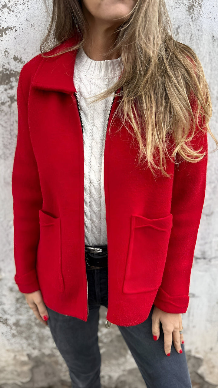 Drune | Bequeme Langärmelig Reißverschluss Jacke mit Taschen