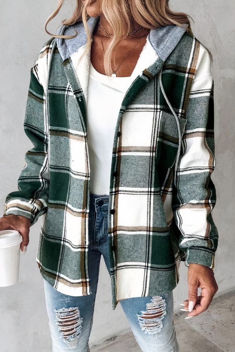 Drune | Karierten Flanelljacke mit Kapuze