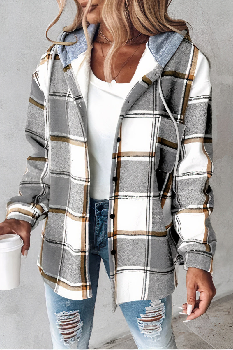 Drune | Karierten Flanelljacke mit Kapuze