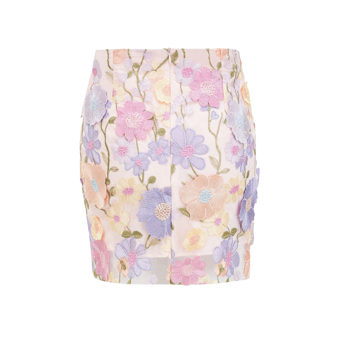 Drune | Petal Besticktes Top & Rock Passendes Set