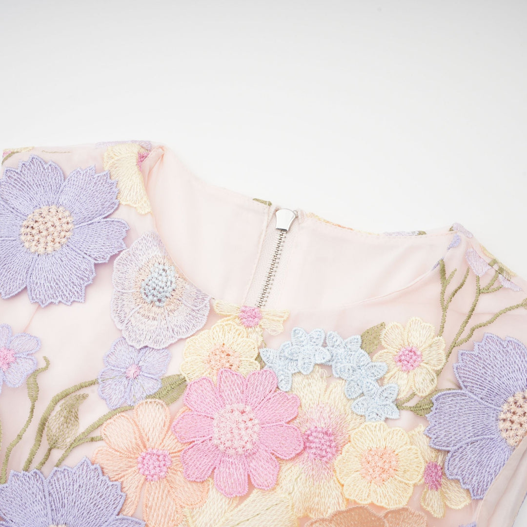 Drune | Petal Besticktes Top & Rock Passendes Set