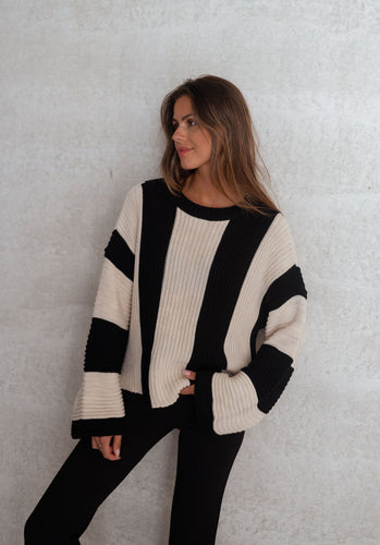 Drune | Gestreifter Damen Strickpullover