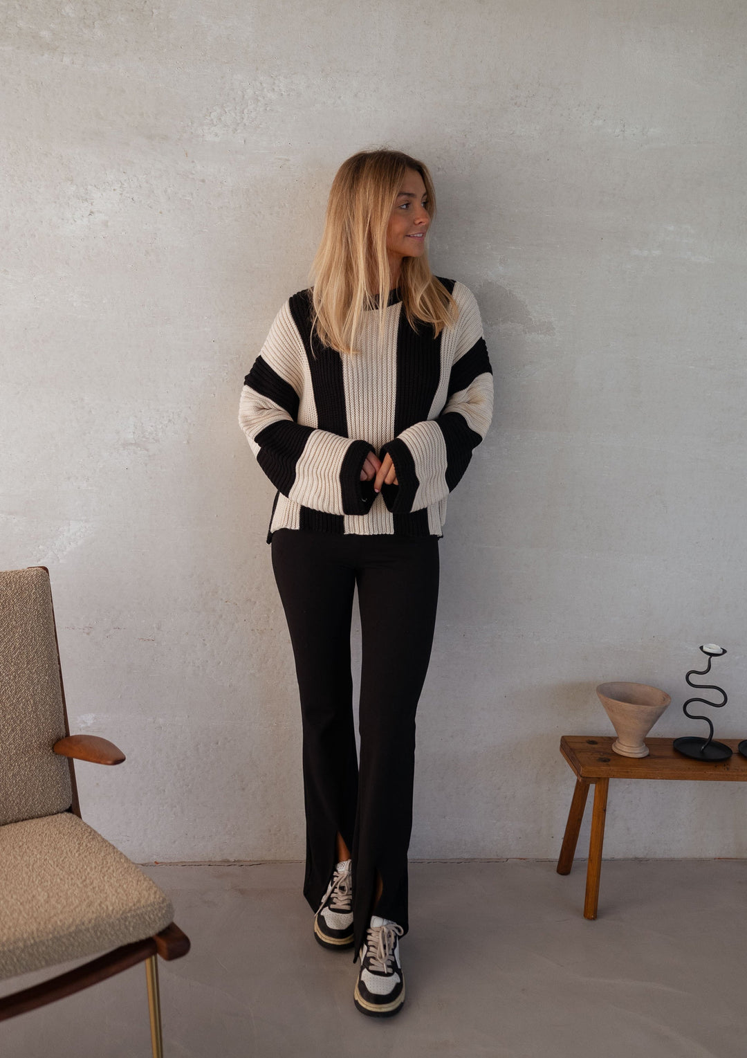 Drune | Gestreifter Damen Strickpullover