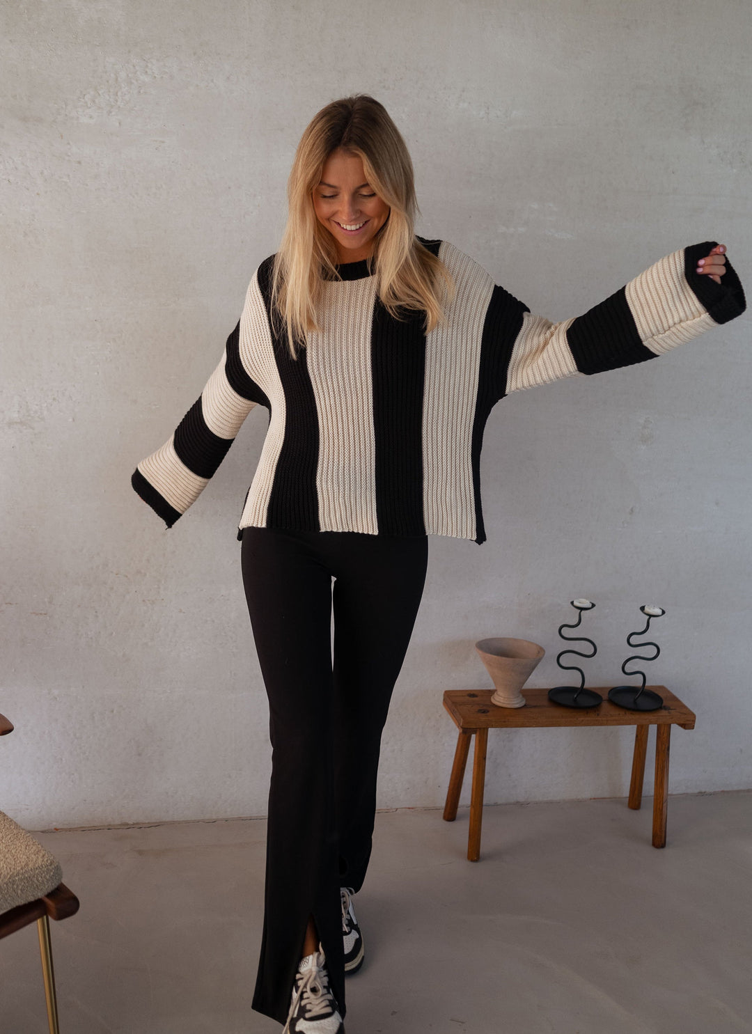 Drune | Gestreifter Damen Strickpullover