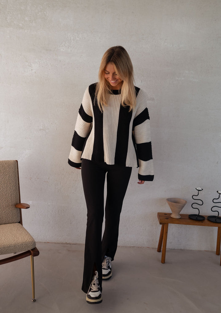 Drune | Gestreifter Damen Strickpullover