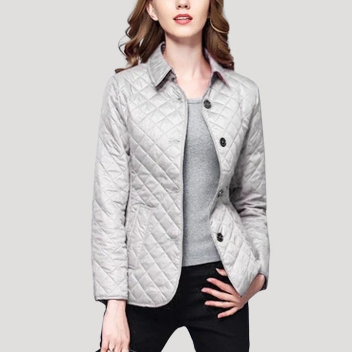 Drune | Damen Leicht Gepolsterte Sommerjacke Diamant Strick