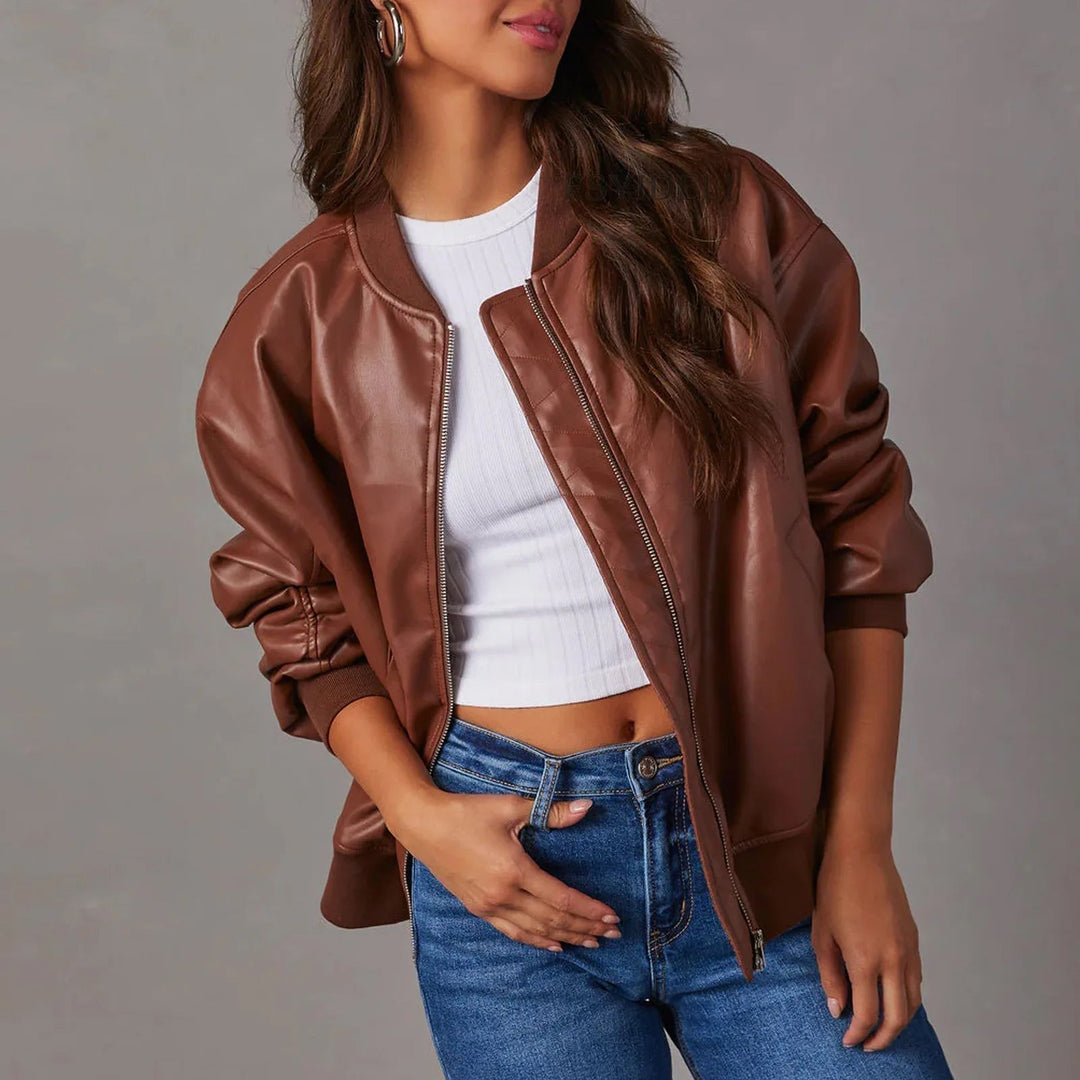 Drune | Herbstjacke mit Reißverschluss und Taschen, Lässig