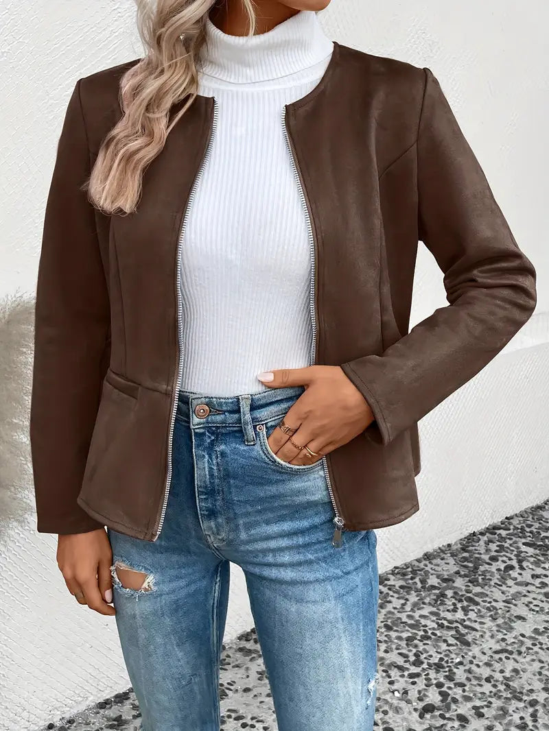 Drune | Herbstjacke mit Reißverschluss, Schlanker Schnitt
