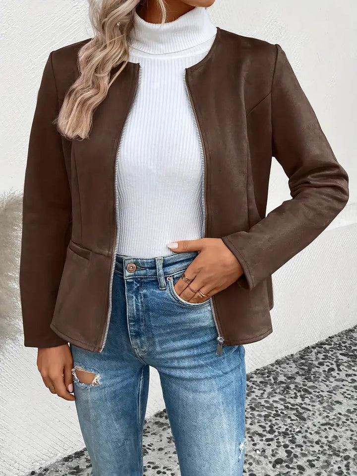 Drune | Herbstjacke mit Reißverschluss, Schlanker Schnitt