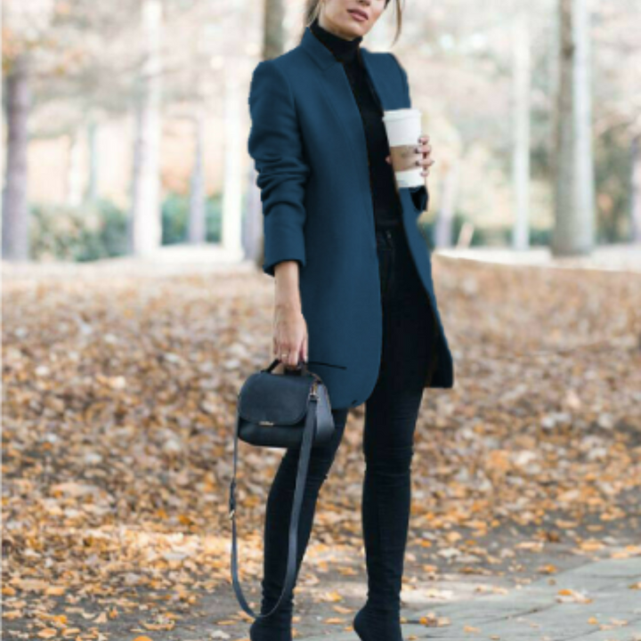 Drune | Kurze Jacke ohne Kragen, Elegant