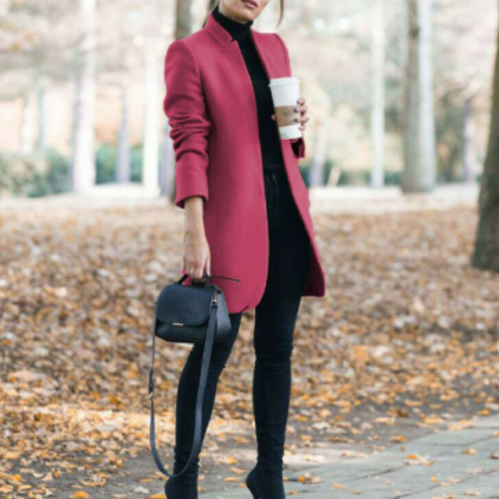 Drune | Kurze Jacke ohne Kragen, Elegant